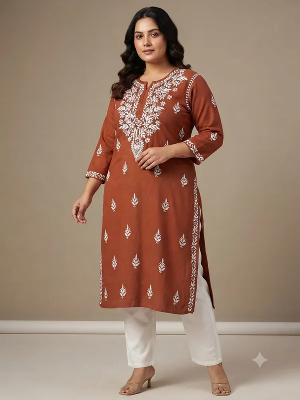 Rayon_Ghaspatti_Chikankari_Plus_Size_Kurti_for_Women