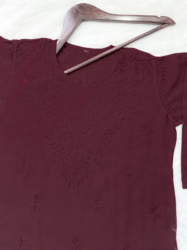 Short_Rayon_Lucknowi_Chikankari_Top_for_Women_|_Comfortable_&_Non-Transparent_Fabric