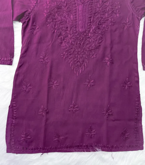 Short_Rayon_Lucknowi_Chikankari_Top_for_Women_|_Comfortable_&_Non-Transparent_Fabric