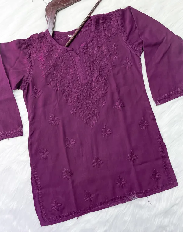 Short_Rayon_Lucknowi_Chikankari_Top_for_Women_|_Comfortable_&_Non-Transparent_Fabric