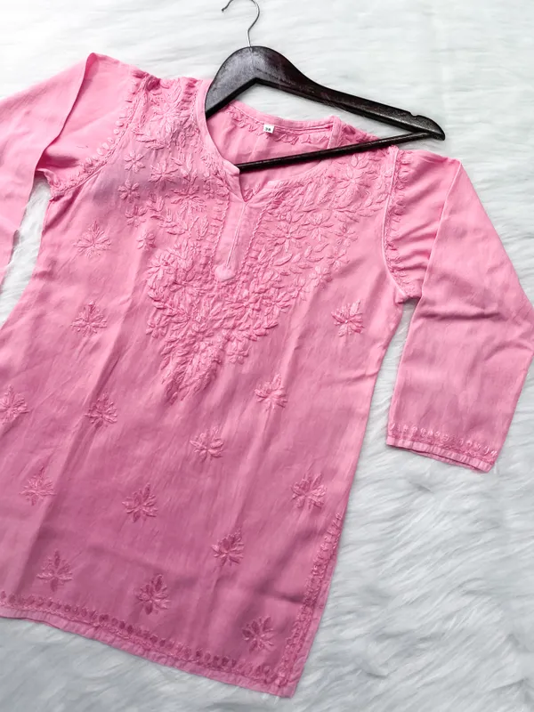 Short_Rayon_Lucknowi_Chikankari_Top_for_Women_|_Comfortable_&_Non-Transparent_Fabric