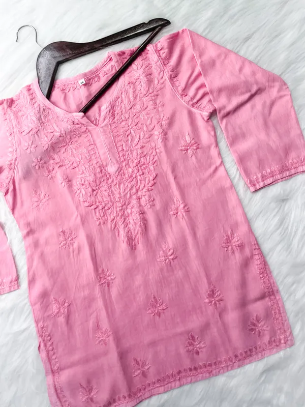 Short_Rayon_Lucknowi_Chikankari_Top_for_Women_|_Comfortable_&_Non-Transparent_Fabric
