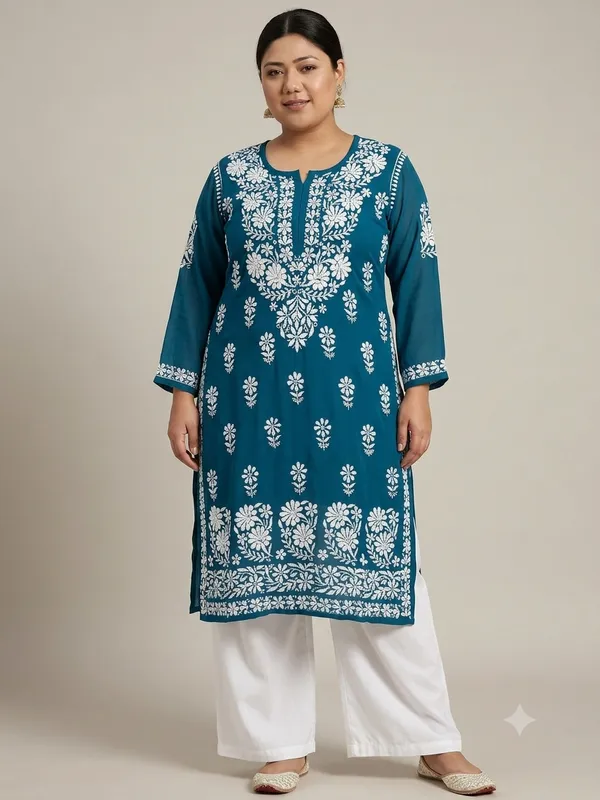 Premium_Modal_Lucknowi_Chikankari_Kurti