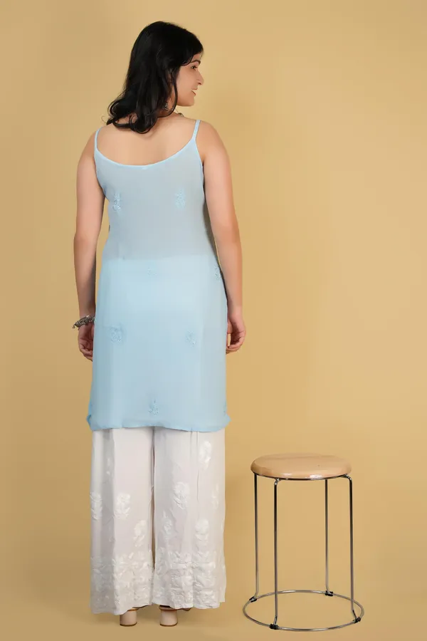 Powder_Blue_Viscose_Lucknowi_Chikankari_Hand_Embroided_Top_For_Women