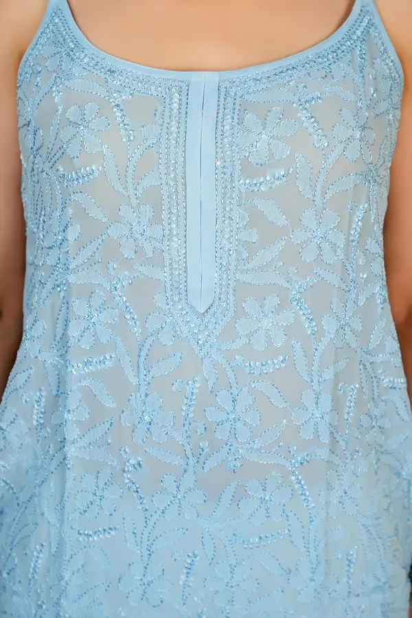 Powder_Blue_Viscose_Lucknowi_Chikankari_Hand_Embroided_Top_For_Women
