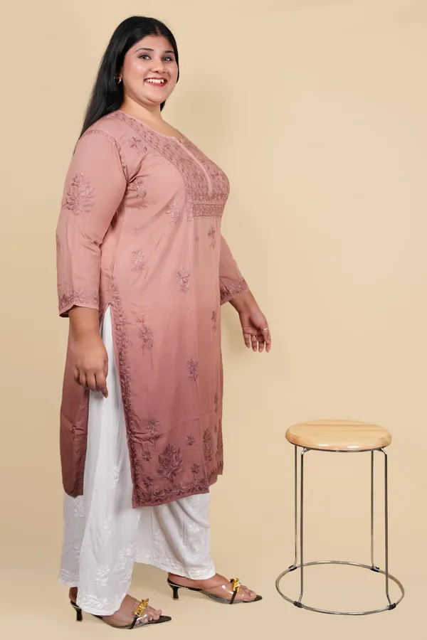 Rayon_Dye-Shade_Handcrafted_Chikankari_Kurti