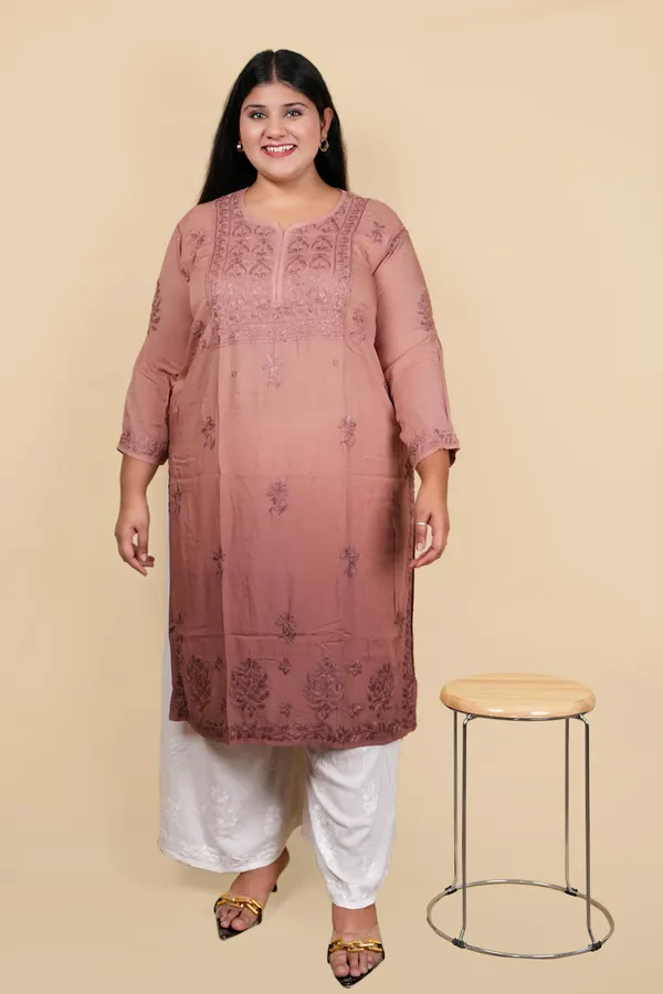 Rayon_Dye-Shade_Handcrafted_Chikankari_Kurti