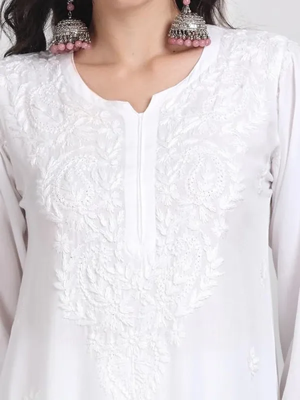 White__Rayon_Chikankari_Palazzo_Set_with_Lace_Dupatta