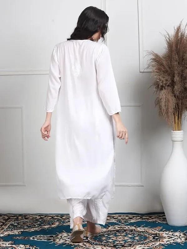White__Rayon_Chikankari_Palazzo_Set_with_Lace_Dupatta
