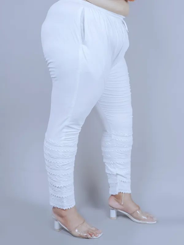 White__Lucknowi_Chikankari_Hand_Embroided_Straight_Pant_For_Women