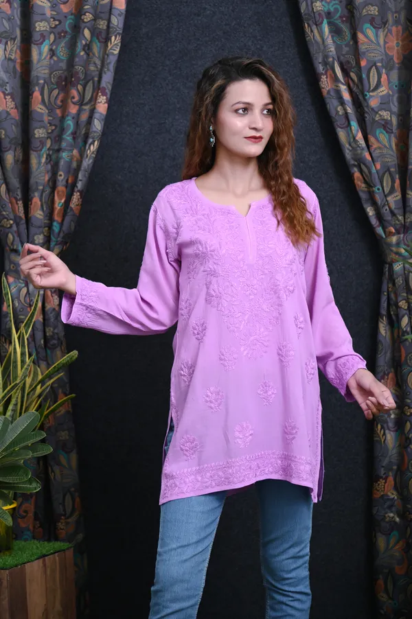 Purple_Modal_Lucknowi_Chikankari_Hand_Embroided_Top_For_Women