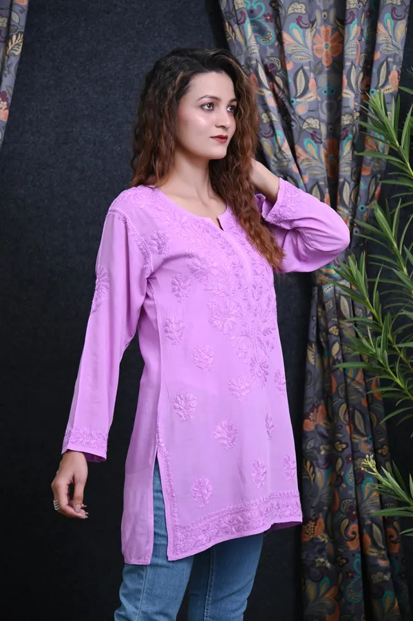 Purple_Modal_Lucknowi_Chikankari_Hand_Embroided_Top_For_Women