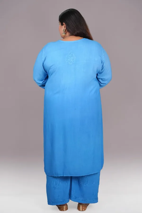Blue_Rayon_Chikankari_Palazzo_Set_with_Lace_Dupatta