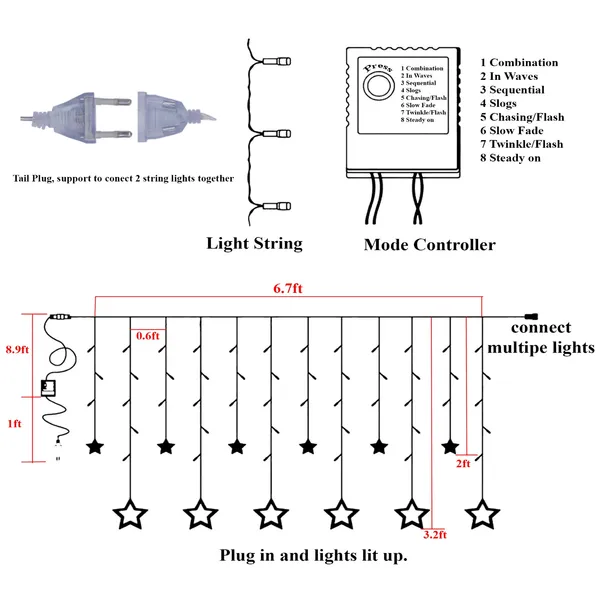 CINEFX'S_Decorative_6+6_Star_Curtain_LED_Lights_(MULTICOLOUR,_2.5_Meter,_138_LED,Corded_electric,Plastic,Oval)