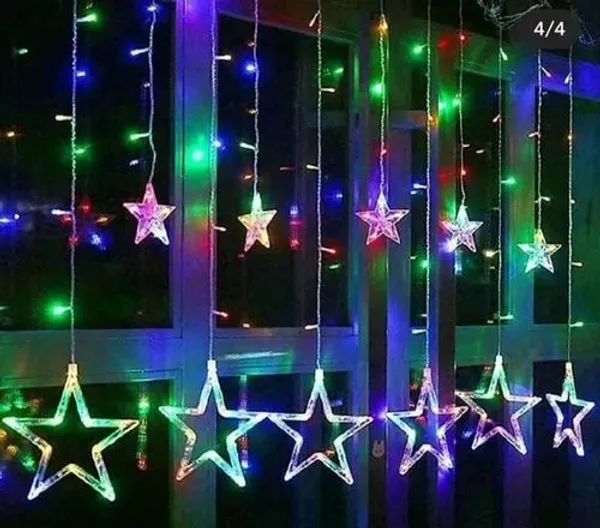 CINEFX'S_Decorative_6+6_Star_Curtain_LED_Lights_(MULTICOLOUR,_2.5_Meter,_138_LED,Corded_electric,Plastic,Oval)