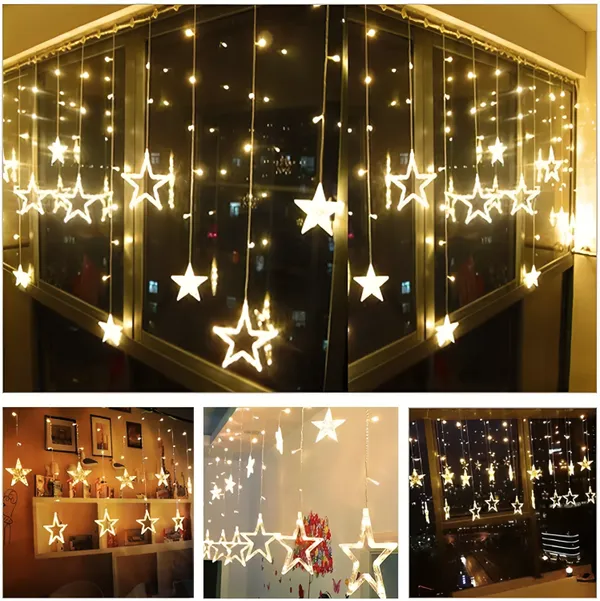 CINEFX'S_Decorative_6+6_Star_Curtain_LED_Lights_(Yellow,_2.5_Meter,_138_LED,Corded_electric,Plastic,Oval)