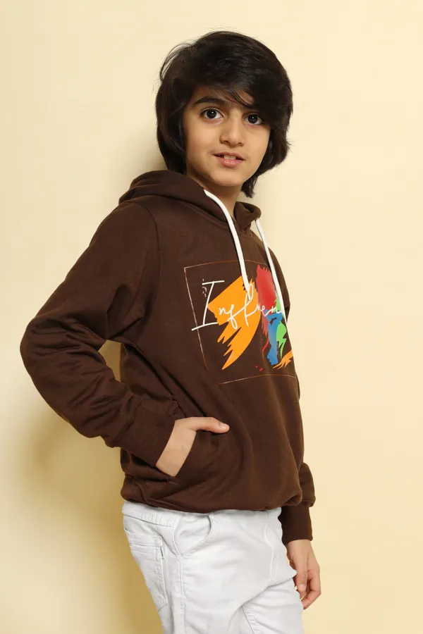 Brown_Poly_Cotton_Fleece_Hooded_Neck_Sweatshirt_For_Boys