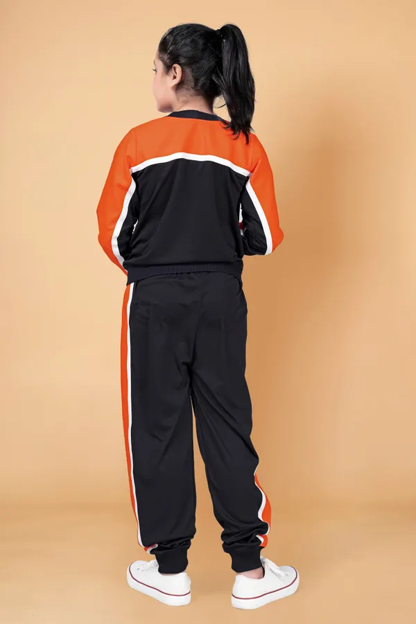Orange_Polyester_Lycra_T-Shirt_With_Trouser_Set_For_Girls