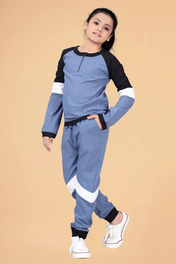 Blue_Polyester_Lycra_T-Shirt_With_Trouser_Set_For_Girls