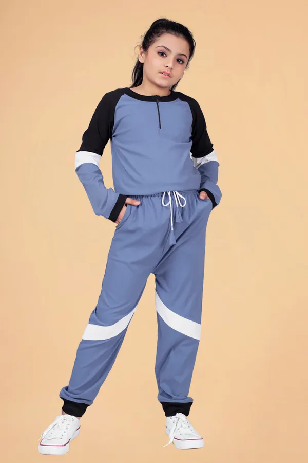 Blue_Polyester_Lycra_T-Shirt_With_Trouser_Set_For_Girls