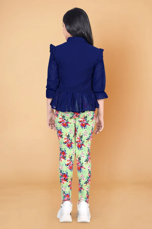 Navy_Blue_Peplum_Georgette_Top_With_Floral_Printed_Jaggings_Apparel_Combo_Set_For_Girls