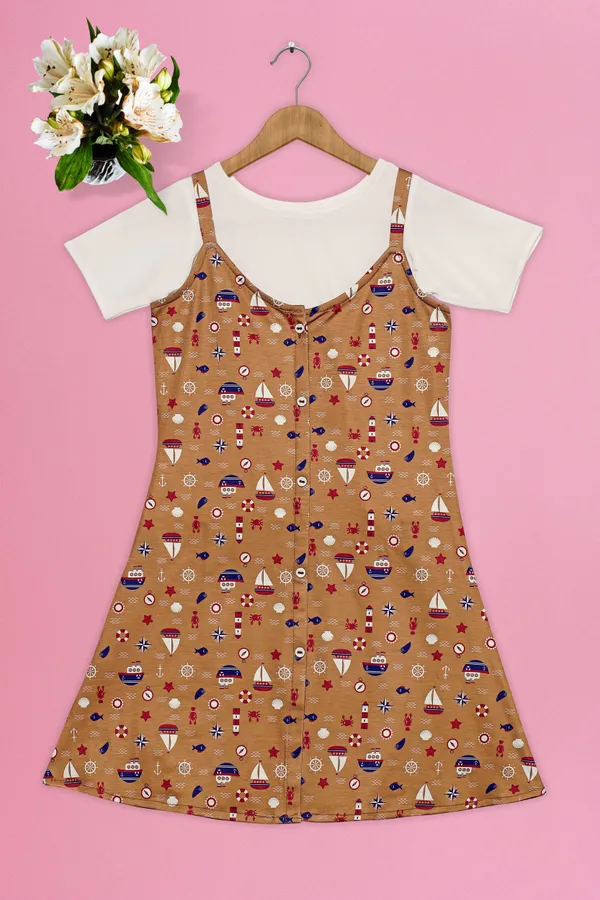 Brown_Cotton_Lycra_Coordinate_Set_For_Girls