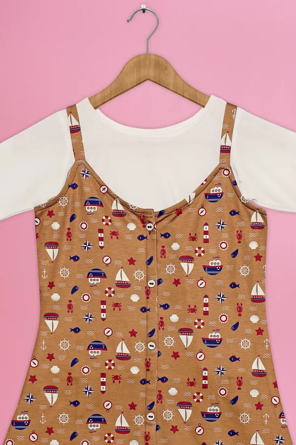 Brown_Cotton_Lycra_Coordinate_Set_For_Girls