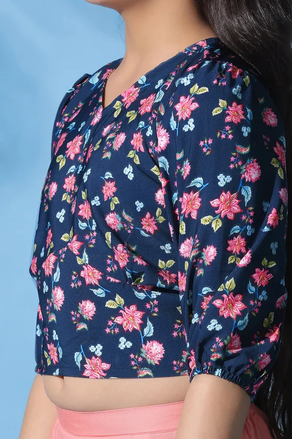 Dark_Blue_Crepe_Floral_Printed_Crop_Top_With_Palazzo_Set