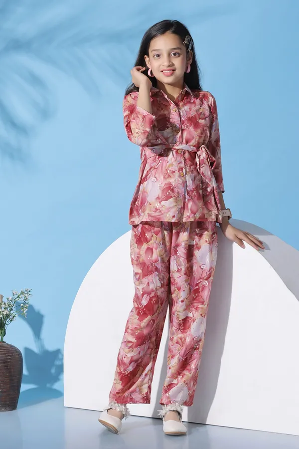 Multicolor_Rayon_Cotton_All_Over_Printed_Top_With_Trouser_Set_For_Girls