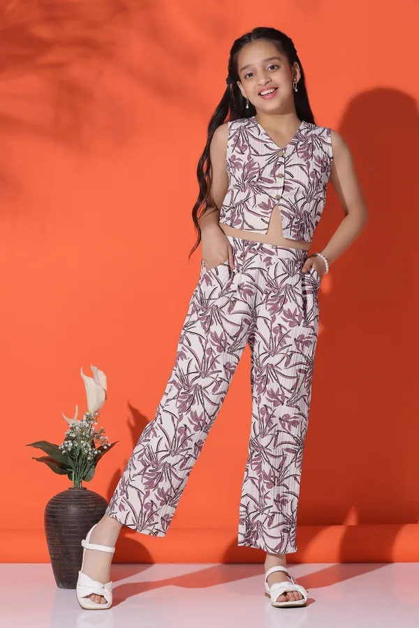 Mauve_Cotton_Blend_All_Over_Printed_Top_With_Pant_Set_For_Girls