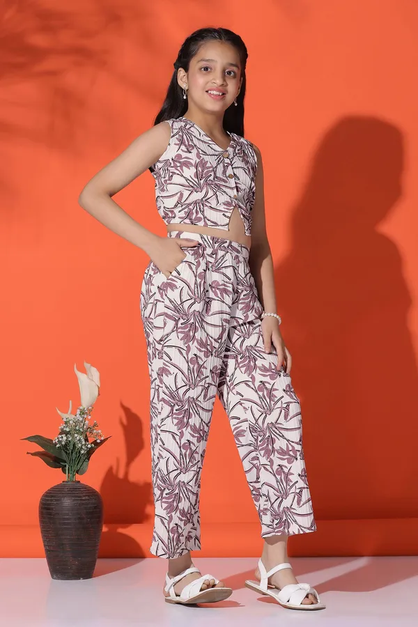 Mauve_Cotton_Blend_All_Over_Printed_Top_With_Pant_Set_For_Girls