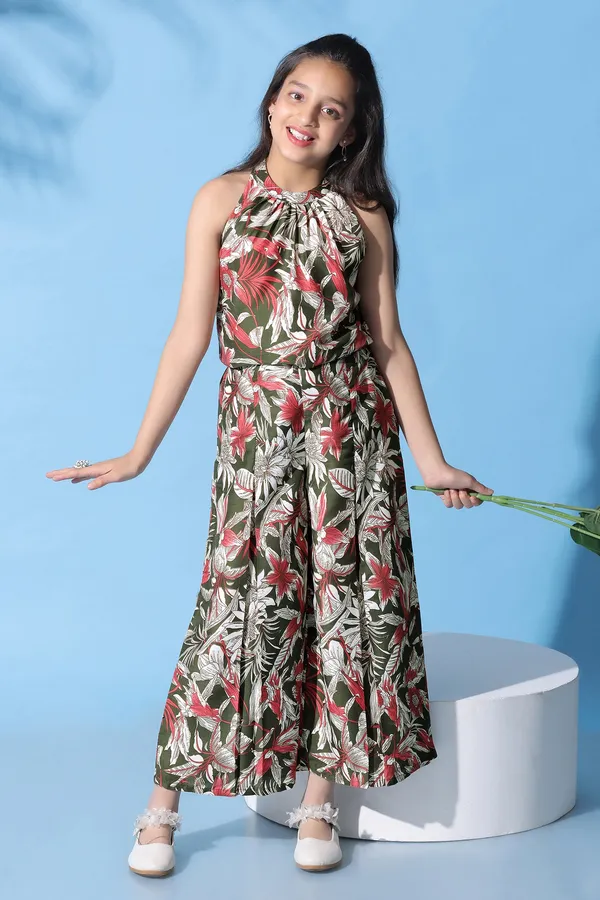 Green_Muslin_Floral_Printed_Top_With_Palazzo_Set