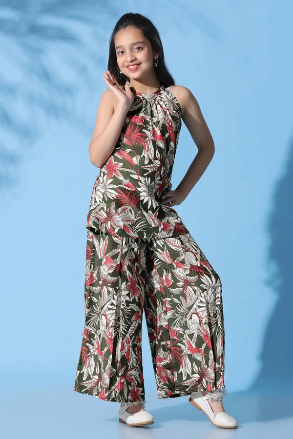 Green_Muslin_Floral_Printed_Top_With_Palazzo_Set