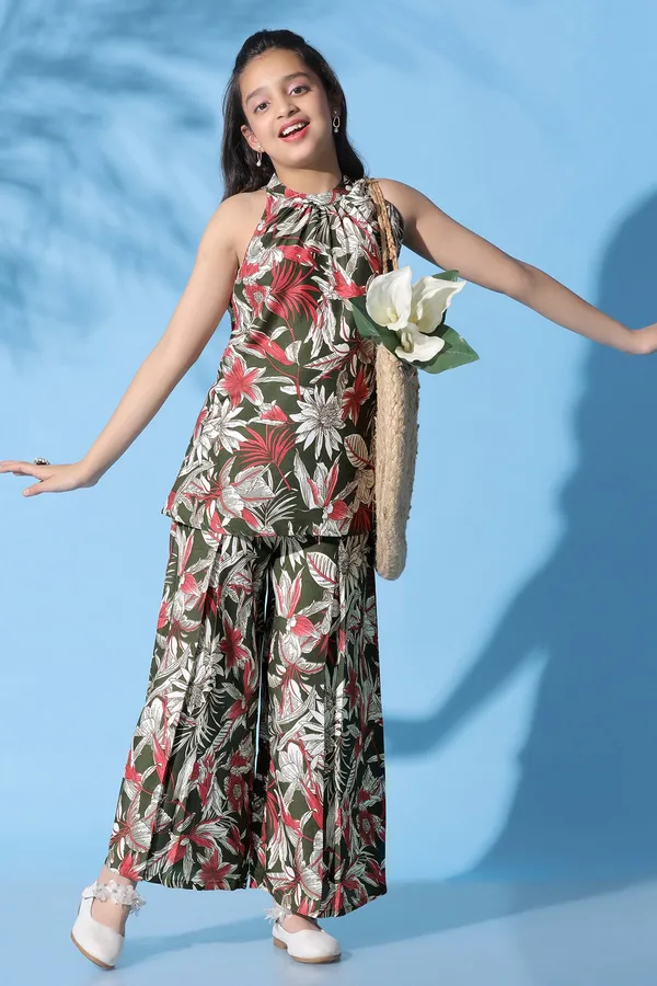 Green_Muslin_Floral_Printed_Top_With_Palazzo_Set