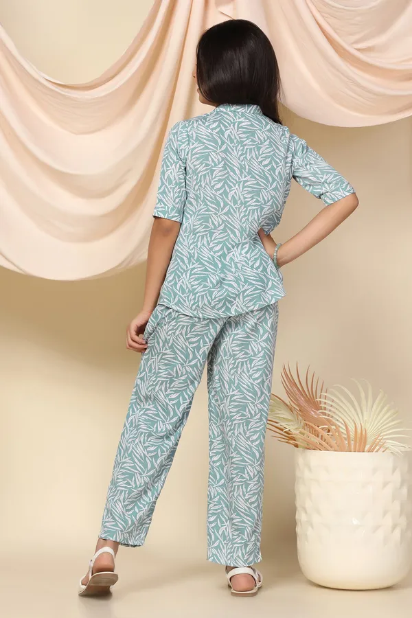 Sea_Green_Bsy_Polyester_All-Over_Printed_Top_With_Pant_Set_For_Girls