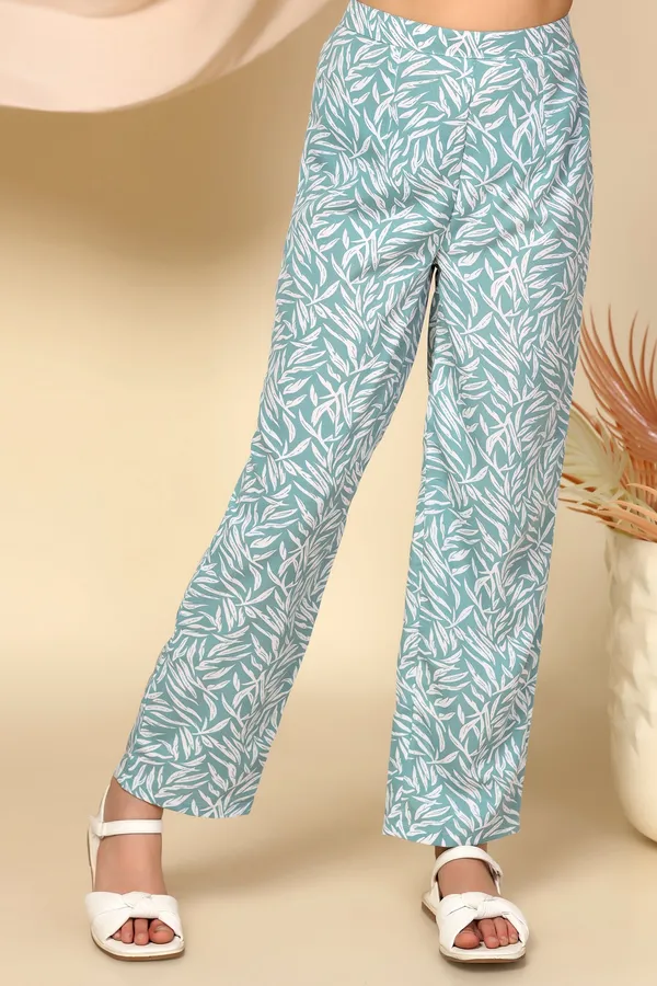 Sea_Green_Bsy_Polyester_All-Over_Printed_Top_With_Pant_Set_For_Girls