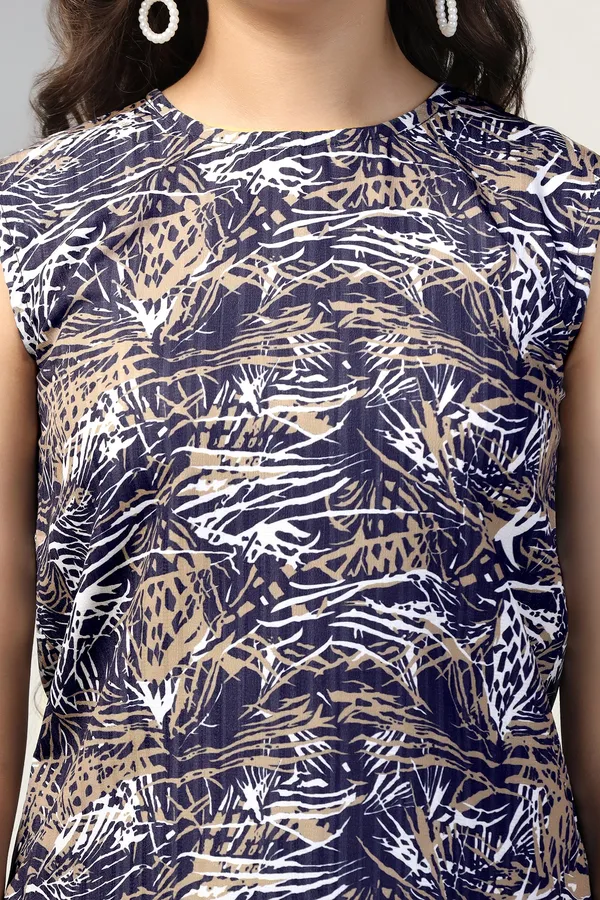 Navy_Blue_Shukrana_All_Over_Printed_Top_With_Trouser_Set_For_Girls