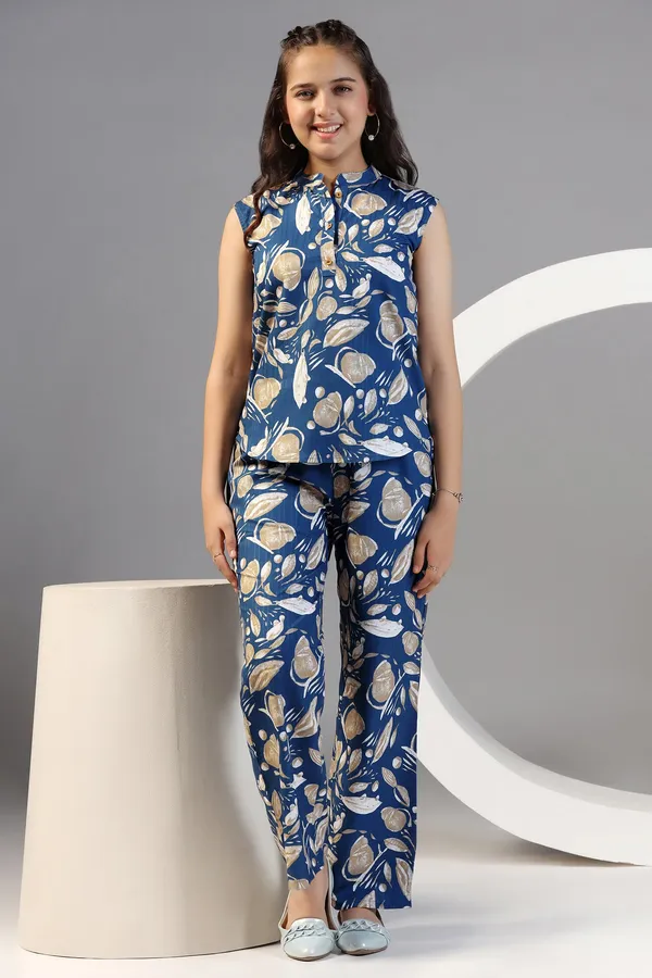 Blue_Shukrana_All_Over_Printed_Top_With_Pant_Set_For_Girls