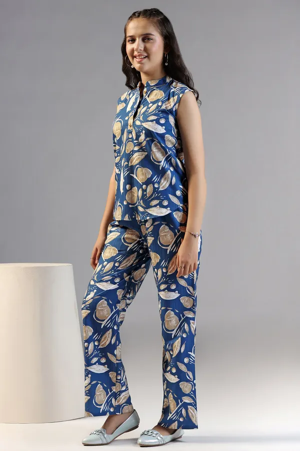 Blue_Shukrana_All_Over_Printed_Top_With_Pant_Set_For_Girls