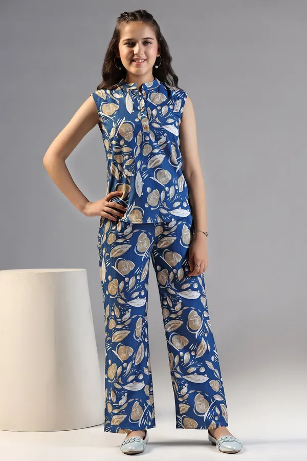 Blue_Shukrana_All_Over_Printed_Top_With_Pant_Set_For_Girls