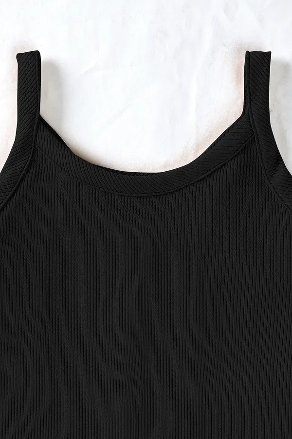 Black_Lycra_Solid_Top_With_All_Over_Printed_Short_Pant_Set_For_Girls