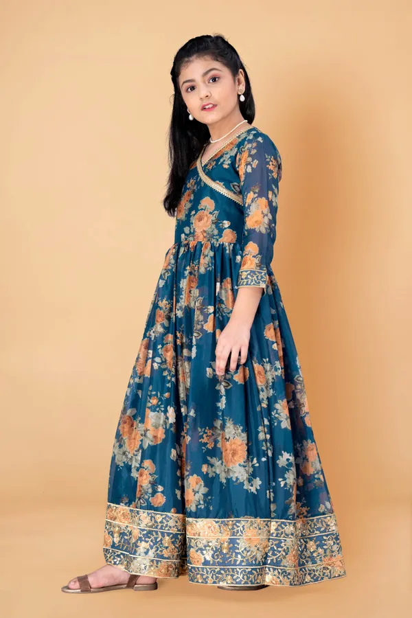 Blue_Tabby_Silk_Maxi_Length_Flared_Embroidered_Dress_For_Girls