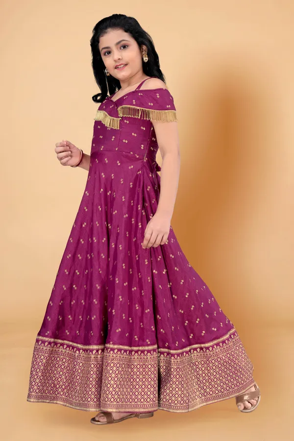 Purple_Dola_Silk_Maxi_Length_Flared_Foil_Printed_Dress_For_Girls