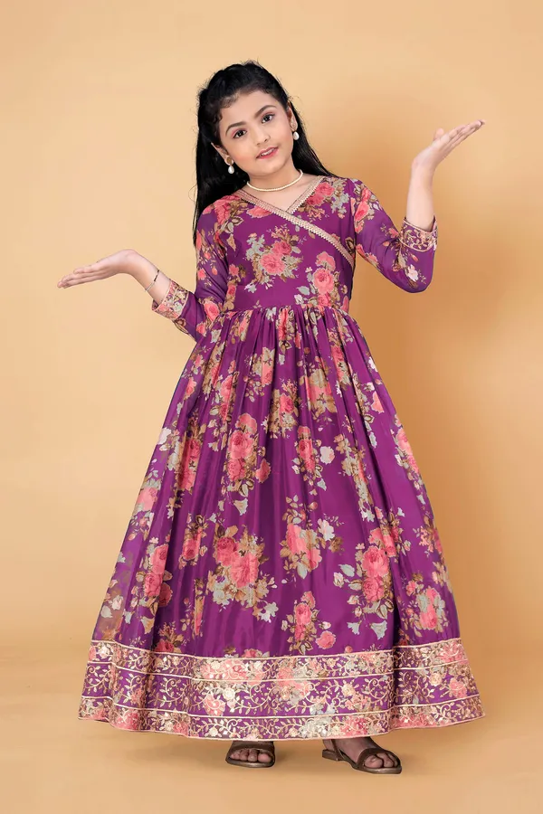 Purple_Tabby_Silk_Floral_Printed_Maxi_Length_Dress_For_Girls