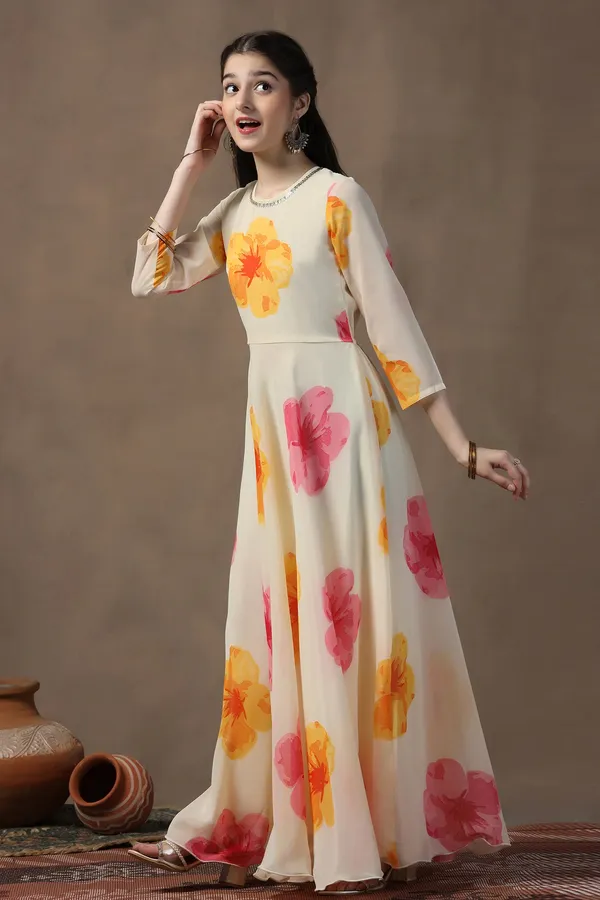 Off_White_Georgette_Floral_Printed_Fit_&_Flare_Maxi_Length_Dress_For_Girls
