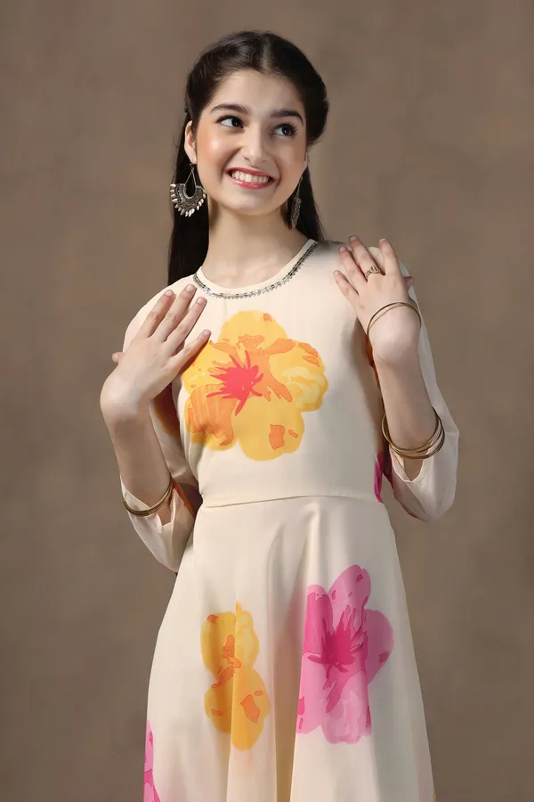 Off_White_Georgette_Floral_Printed_Fit_&_Flare_Maxi_Length_Dress_For_Girls