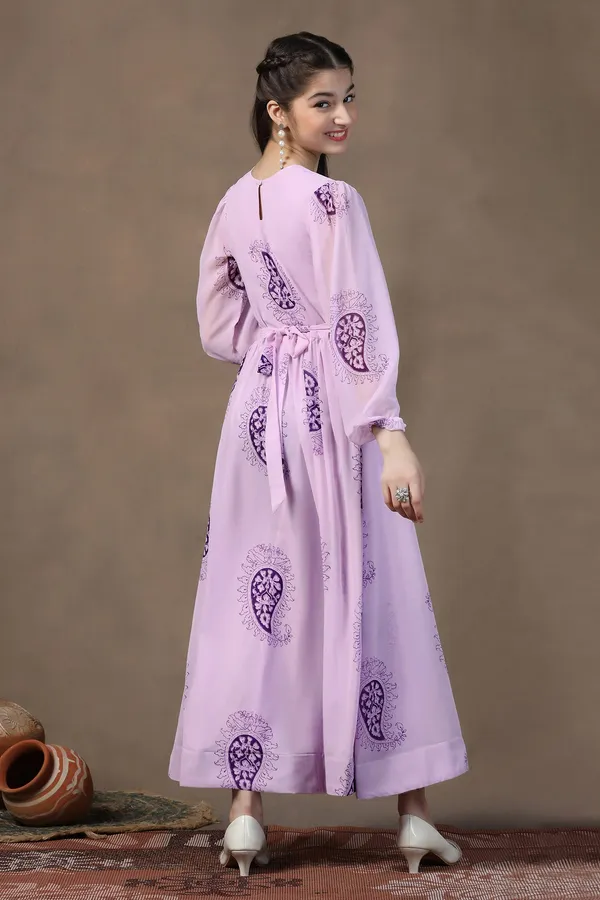 Light_Pink_Georgette_Paisley_Printed_Fit_&_Flare_Maxi_Length_Dress_For_Girls
