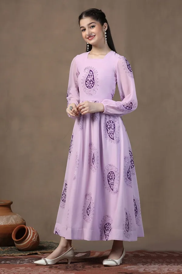 Light_Pink_Georgette_Paisley_Printed_Fit_&_Flare_Maxi_Length_Dress_For_Girls