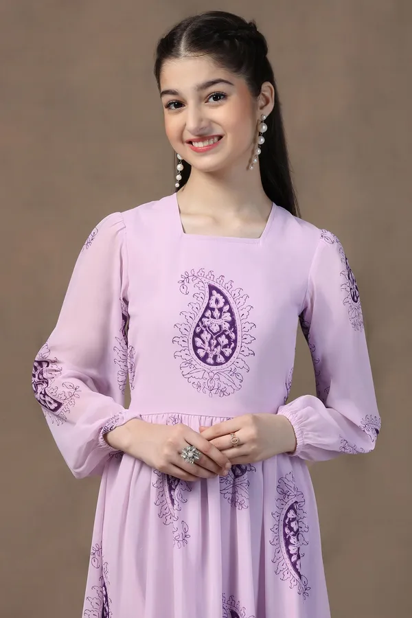 Light_Pink_Georgette_Paisley_Printed_Fit_&_Flare_Maxi_Length_Dress_For_Girls