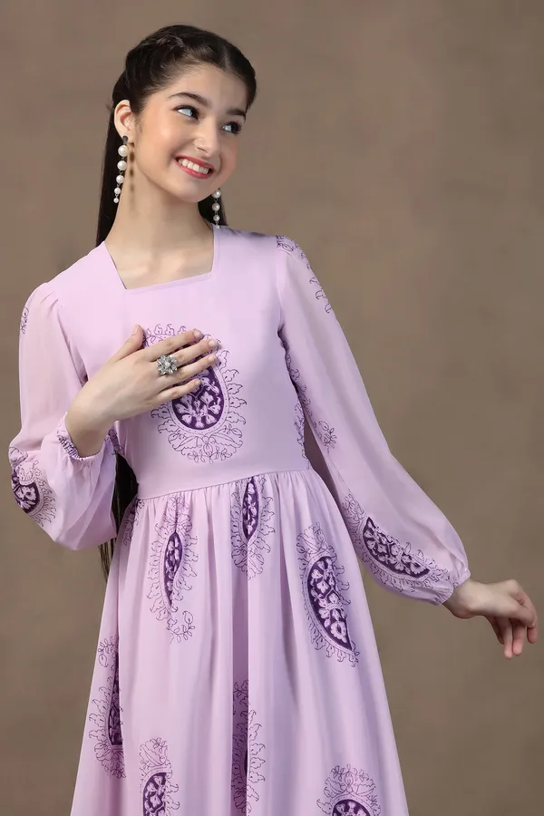 Light_Pink_Georgette_Paisley_Printed_Fit_&_Flare_Maxi_Length_Dress_For_Girls
